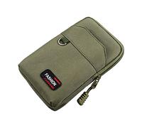 Sac banane d'extérieur en tissu Oxford en nylon, simple/double couche, pochette pour téléphone portable, camping, sport, Vert unique, Simple et facile