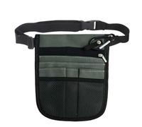 Sac Banane D'infirmière - Pochette Infirmière Organisateur Imperméable - Grande Capacité, Multiples Compartiments, Sangle Réglable, Vétérinaires et Toilettage Animaux - Tissu Oxford Léger (Noir)