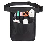 Sac banane d'infirmière pour femme - Multi-compartiments - Tablier d'infirmière - Sac de hanche - Ciseaux et autres fournitures - Noir