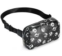 Sac banane Disney pour femme Mickey Minnie Bourriquet Stitch Skellington, Jack Skellington Noir, One Size