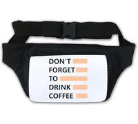 Sac banane « Don't Forget to Drink Coffee Wake Up » - Blanc