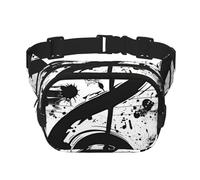 Sac banane double couche motif notes de musique aquarelle vintage pour homme et femme, sac banane réglable pour voyage, randonnée, course à pied, cyclisme, festival