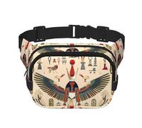Sac banane double couche Pharaon égyptien pour homme et femme, sac banane réglable pour voyage, randonnée, course à pied, cyclisme, festival