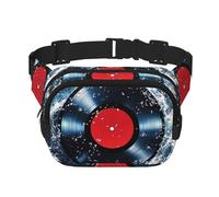 Sac banane double couche pour CD en vinyle pour homme et femme, sac banane réglable pour voyage, randonnée, course à pied, cyclisme, festival