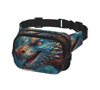 Sac Banane Double Couche pour Hommes et Femmes, Ceinture de Course réglable et imperméable, Sac Banane Multifonctionnel avec imprimé Dragon pour Voyage, randonnée, Fitness