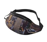 Sac banane Dragon King in Fire pour homme et femme, sac à bandoulière réglable, adapté pour les voyages, la randonnée, la course à pied, New York City, Taille unique