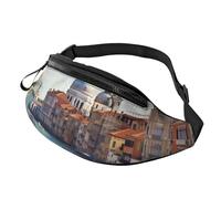 Sac banane Dragon King in Fire pour homme et femme, sac à bandoulière réglable, adapté pour les voyages, la randonnée, la course à pied, Grand Canal en Italie, Taille unique