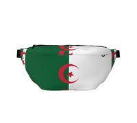 Sac banane drapeau de l'Algérie avec plusieurs poches, facile à transporter, adapté pour le sport, les voyages et une utilisation quotidienne.
