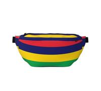 Sac banane drapeau de l'île Maurice avec plusieurs poches, facile à transporter, adapté pour le sport, les voyages et une utilisation quotidienne.