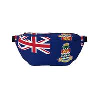 Sac banane drapeau des îles Caïmans - Sac à bandoulière polyvalent pour homme et femme avec poches zippées, idéal pour les voyages, la course à pied