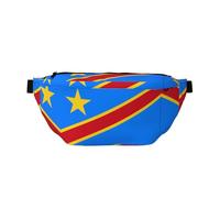 Sac banane drapeau du Congo avec plusieurs poches, facile à transporter, adapté pour le sport, les voyages et une utilisation quotidienne.