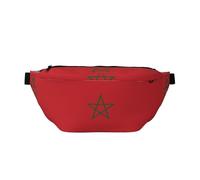 Sac banane drapeau du Maroc avec plusieurs poches, facile à transporter, adapté pour le sport, les voyages et une utilisation quotidienne.