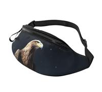 Sac banane Eagle Under The Stars pour homme et femme, sac banane tendance, sac banane pour voyage, sport, marche, Aigle sous les étoiles, Taille unique