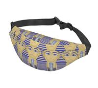 Sac banane égyptien avec boucles réglables pour le cyclisme, la course à pied, le roi pharaon Toutankhamon, Comme indiqué sur la photo, Taille unique, Sac à dos de
