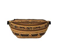 Sac banane égyptien Frescoes. Grande capacité, imperméable et résistant à la poussière, fermeture éclair sécurisée, adapté pour les voyages et les activités de plein air.