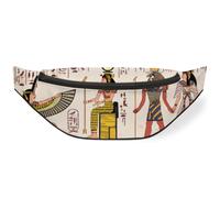 Sac banane égyptien hiéroglyphes dieux pour femmes, hommes, filles, garçons, enfants, sac banane égyptien pour voyage, sport, course à pied, couleur, M