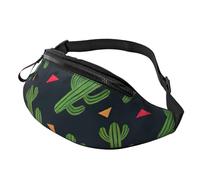 Sac banane élégant avec imprimé cactus pour homme et femme, sac de voyage confortable pour randonnée, cyclisme et course à pied