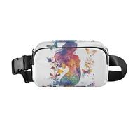 Sac banane élégant avec note de musique squelette pour homme et femme, Art Sirènes Blanc, 1 size