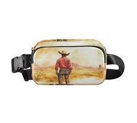 Sac banane élégant avec note de musique squelette pour homme et femme, Western Cowboy Star Vast Desert, 1 size