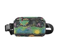 Sac banane élégant avec sangle réglable pour voyage, salle de sport, travail, motif dinosaure coloré, taille unique, Craie colorée dinosaure, Taille unique