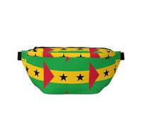 Sac banane élégant drapeau de Sao Tomé et Principe - Pochette de voyage polyvalente et compacte pour un rangement mains libres, Noir , Taille unique