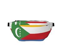 Sac banane élégant Drapeau des Comores - Pochette de voyage polyvalente et compacte pour un rangement mains libres, noir, One Size