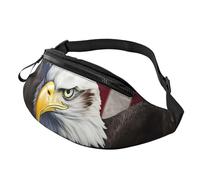 Sac banane élégant en forme de dauphin pour homme et femme, sac banane tendance, sac banane pour voyage, sport, marche, Drapeau américain aigle art, Taille unique