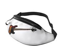 Sac banane élégant en forme de guitare 3D pour femme et homme - Léger - Avec poches zippées - Ceinture réglable pour la marche, la course à pied, le cyclisme, la randonnée, le sport de plein air, 3D