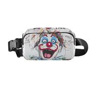 Sac banane élégant en forme d'escargot sur un rocher pour femmes, hommes, adolescents, grande capacité, Clown faisant des visages amusants, 1 size