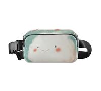 Sac banane élégant en forme d'escargot sur un rocher pour femmes, hommes, adolescents, grande capacité, En forme de nuage, 1 size