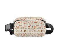 Sac banane élégant motif tigre vert botanique pour femmes, hommes, adolescents, pour voyage, course à pied, randonnée, Diverses grenouilles drôles champignons safari princesse, 1 Size