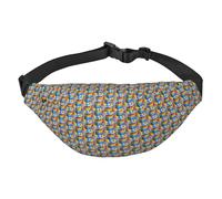 Sac banane en blocs de construction colorés. Léger et imperméable, adapté pour les voyages et un usage quotidien, design tendance, pour homme et femme.