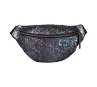 Sac banane en cuir 30x16,2 cm - Noir métallisé