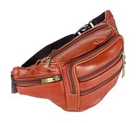 Sac banane en cuir à la mode, sac banane pour homme, sac banane multi-poches réglable, sac de voyage, rouge, marron, rouge/marron, Red Brown, comme description