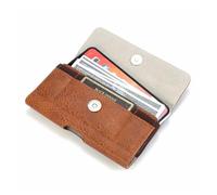 Sac Banane en Cuir for Homme avec Clip Ceinture et étui for téléphone(Brown,(M) 4.8-5.4 inch)