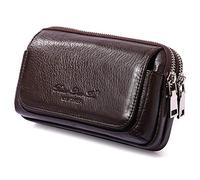 Sac banane en cuir pour homme et femme avec clip pour l'extérieur, voyage, camping, pochette, sac à main, étui pour téléphone portable, café