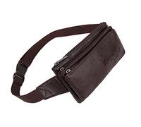 Sac Banane en Cuir pour Hommes Femmes Voyage en Plein air Chasse randonnée Camping Hanche Bum Ceinture téléphone Portable Sac à Main Pochette