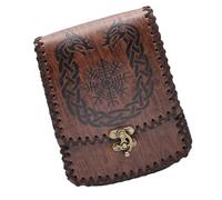 Sac banane en cuir PU Porte-monnaie Petit portefeuille Renaissances Sac banane Sac de taille médiéval Portefeuille Cosplay pour hommes femmes, Multicolore