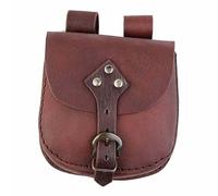 Sac banane en cuir synthétique style steampunk médiéval pour fête homme performance marron