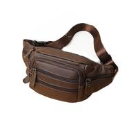 Sac Banane en Cuir véritable for Homme, Pochette for téléphone, Sacoche de Voyage(Coffee)