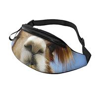 Sac banane en forme d'ananas doré pour l'extérieur, la marche, la course à pied, la randonnée, le camping, Lama drôle d'alpaga, Taille unique