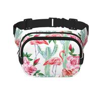 Sac banane en forme de cactus flamant rose pour homme et femme, sac banane tendance pour entraînement, course, voyage, randonnée, Noir , Taille unique
