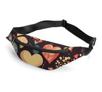 Sac banane en forme de cœur pour homme et femme - Motif floral - 36 x 15 cm, Style :, 36*15cm