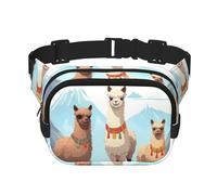 Sac banane en forme de lama et d'alpaga - Petit sac banane tendance - Léger - Pour homme et femme - Pour la course à pied, l'entraînement, la randonnée, les voyages