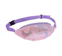 Sac banane en maille filet - Sac banane réglable en maille - Sac banane réglable en maille - Sac banane réglable en maille filet - Natation, vacances, voyage, pique-nique, Ruban rose violet, Voir