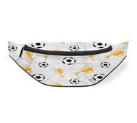 Sac banane en marbre avec trophée de football pour femmes, hommes, filles, garçons, enfants, sac banane pour voyage, sport, course à pied, couleur, M