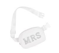 Sac banane en nylon avec lettres brillantes et inscription « Bride » - Design élégant - Pour mariage, demoiselle d'honneur, Mrs, Taille unique, Beauté de masse