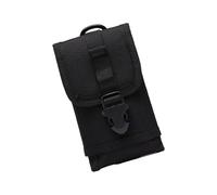 Sac banane en nylon imperméable avec housse et boucle sécurisée pour sports de plein air 6 pouces Smartphone protection couverture téléphone banane pack, Noir