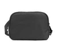 Sac banane en nylon pour femme et homme, sac banane de sport imperméable en nylon, ceinture réglable, sac de taille décontracté, léger et fin pour la course, les voyages, la randonnée, la marche, Noir