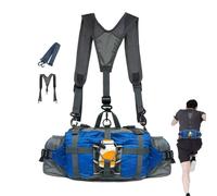 Sac banane en plein air, sac banane pour la randonnée, sac banane réglable avec porte-bouteille, ceinture de course réglable en S avec porte-bouteille de jus pour la randonnée, la marche, la course